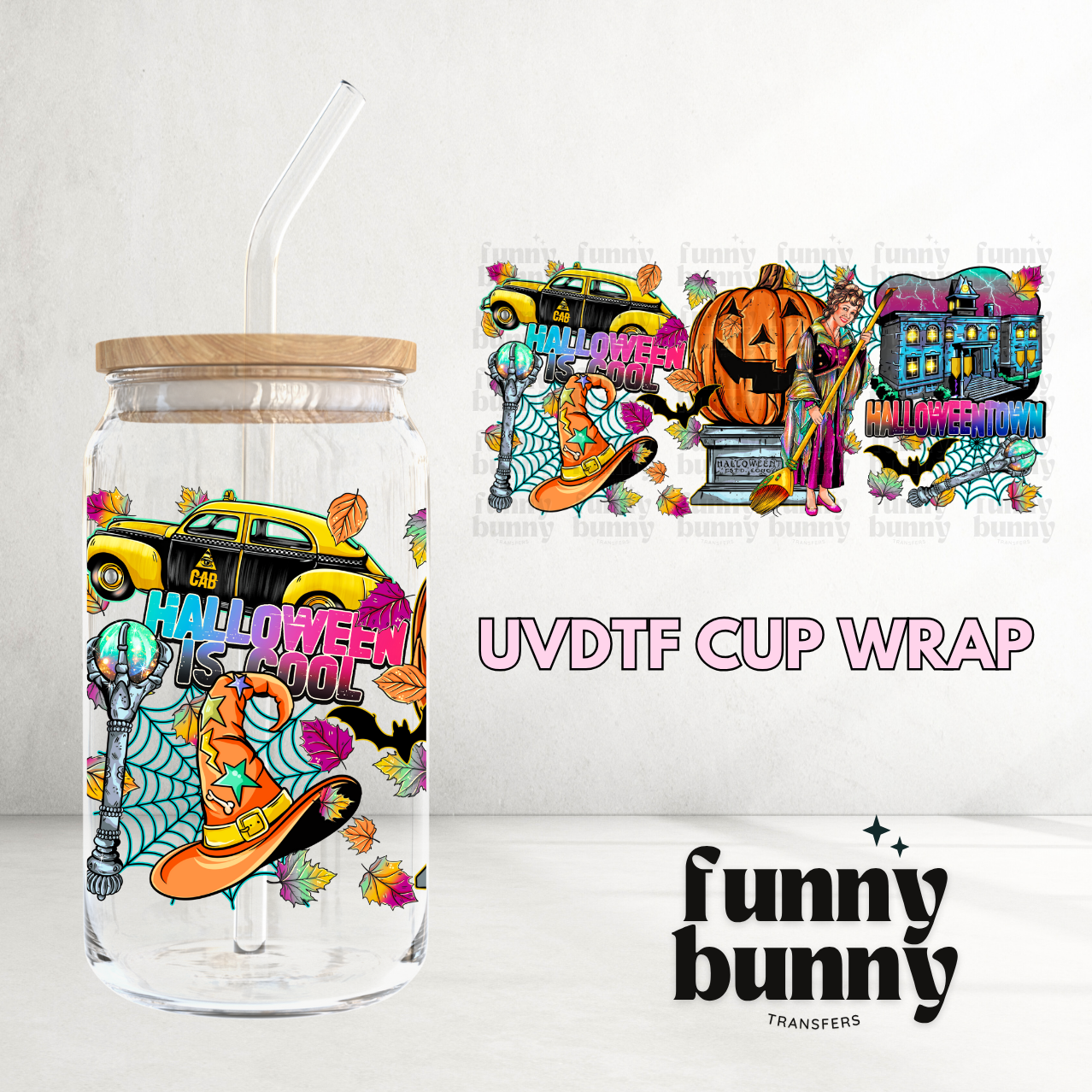 Halloween Town 2.0 - 16oz UVDTF Cup Wrap