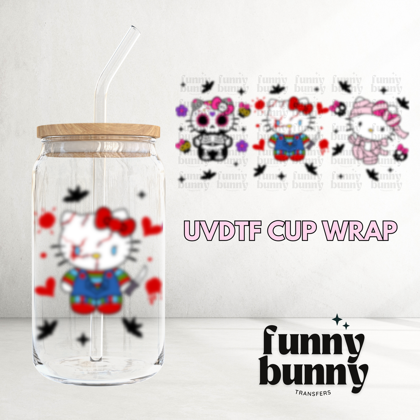 Hallow Kitty - 16oz UVDTF Cup Wrap