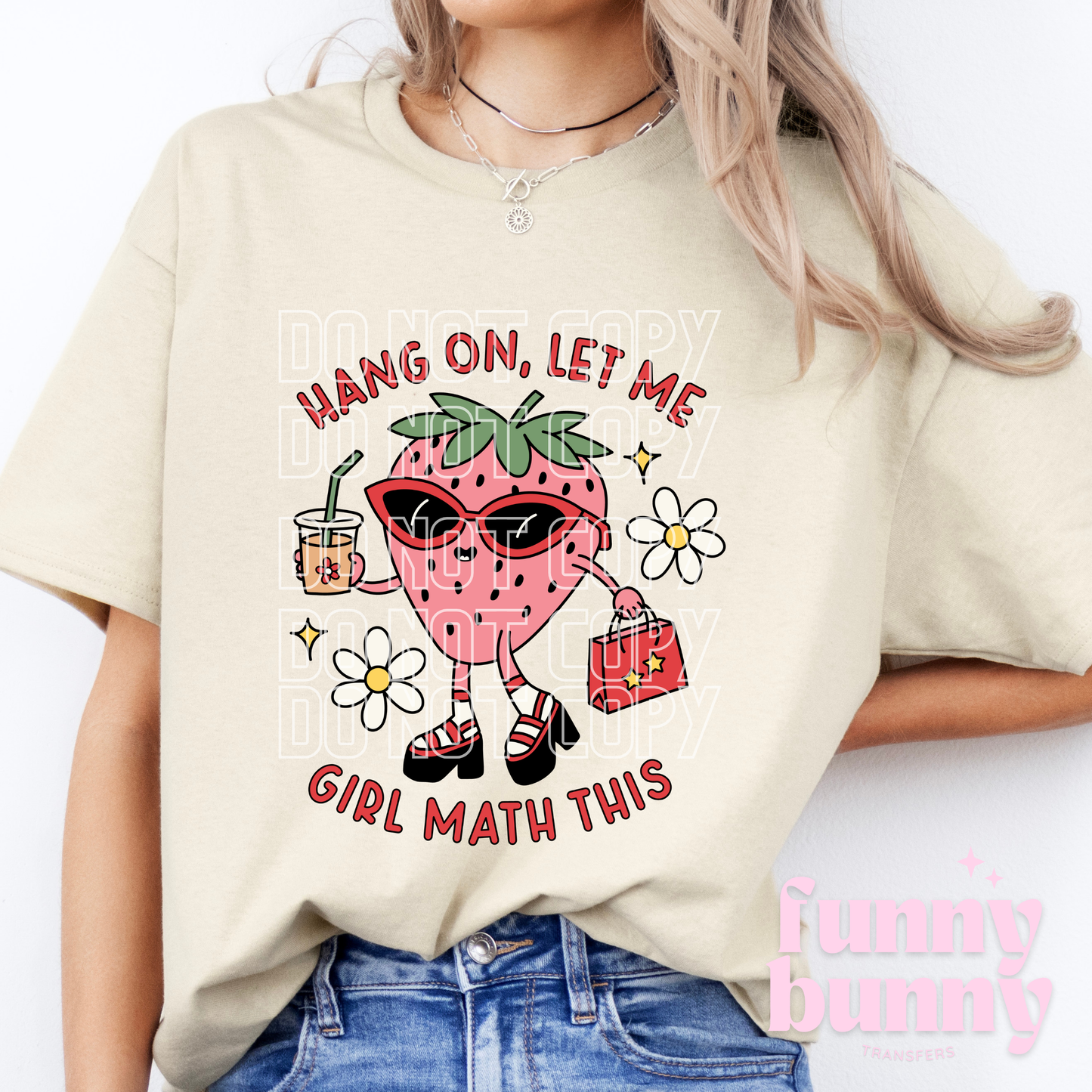 Hang On Let Me Strawberry Math - DTF Transfer