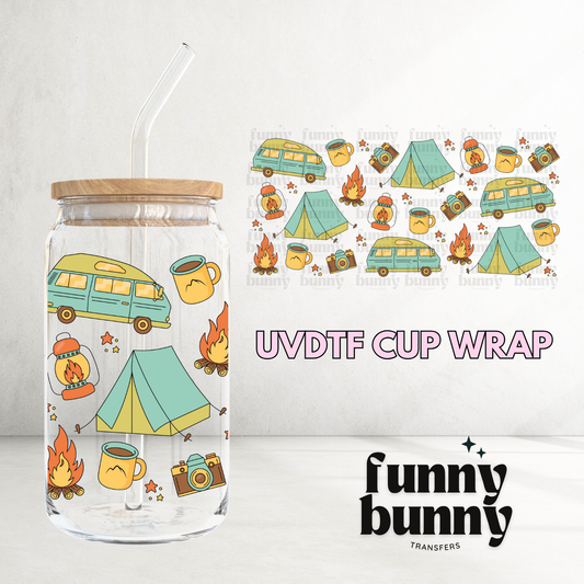 Happy Camper - 16oz UVDTF Cup Wrap