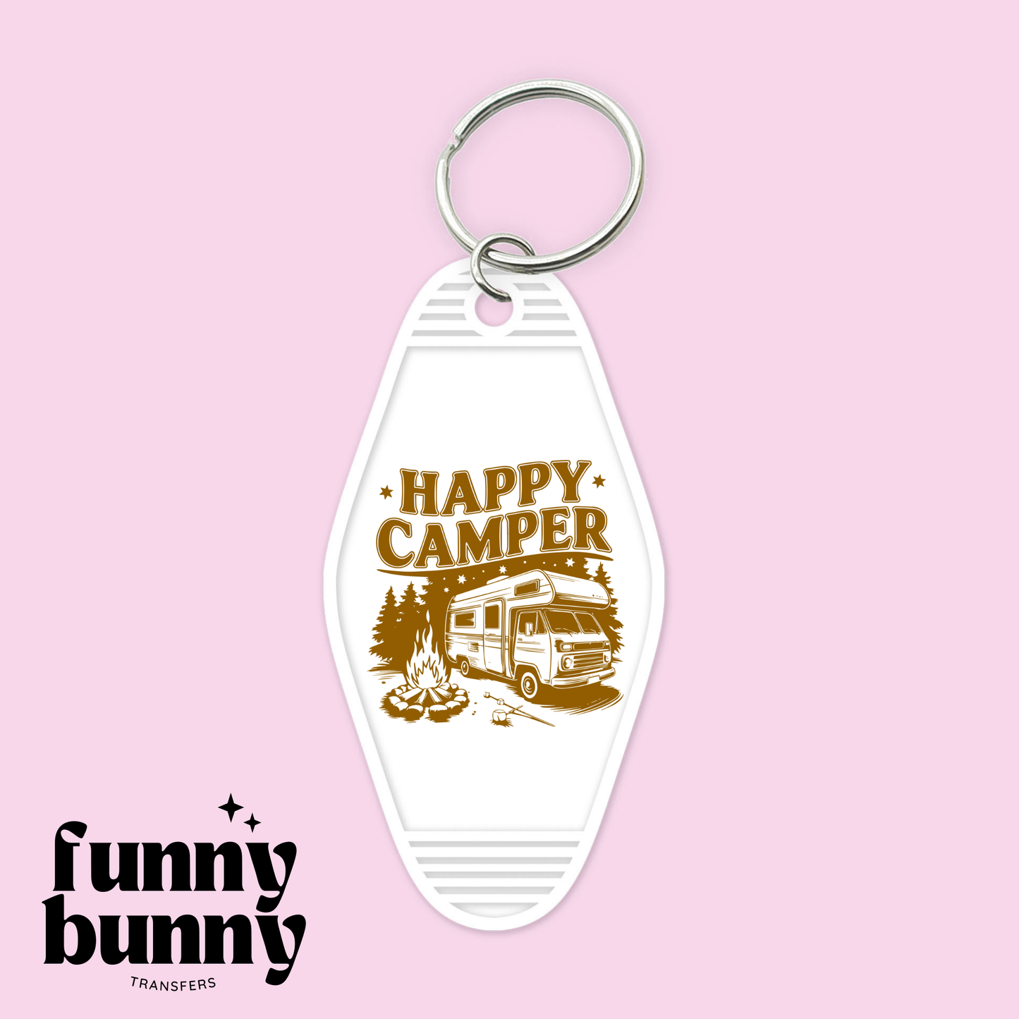 Happy Camper Vibes - Motel Keychain