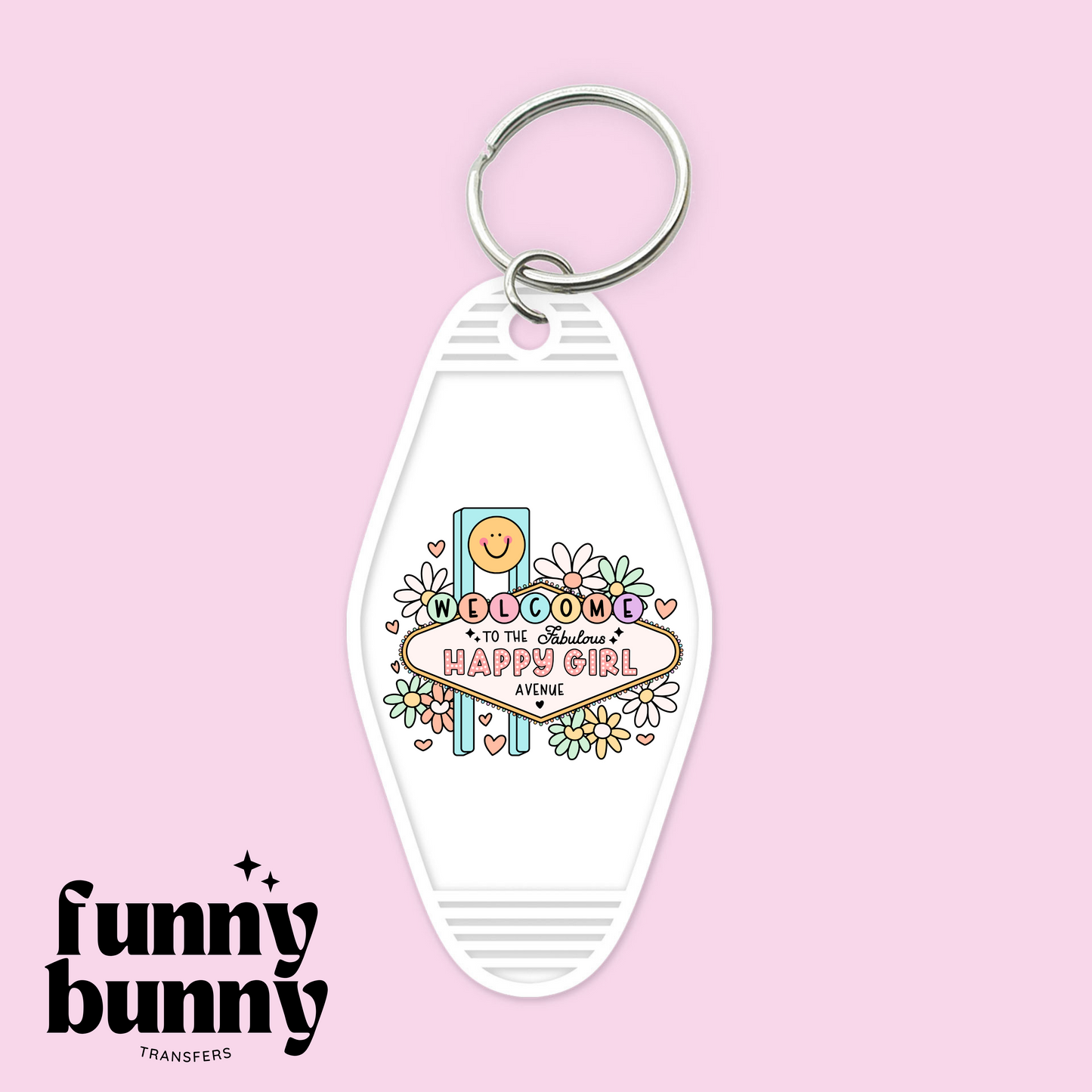 Happy Girl Avenue - Motel Keychain