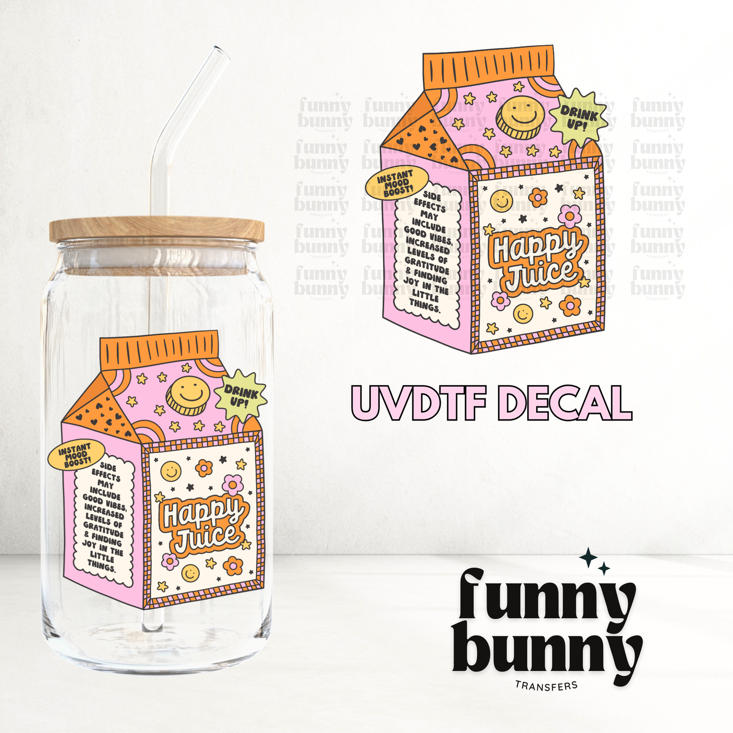 Happy Juice - UVDTF Decal