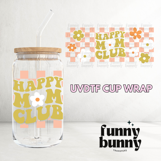 Happy Mom Club - 16oz UVDTF Cup Wrap