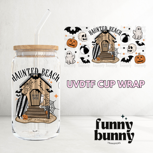 Haunted Beach Summer - 16oz UVDTF Cup Wrap