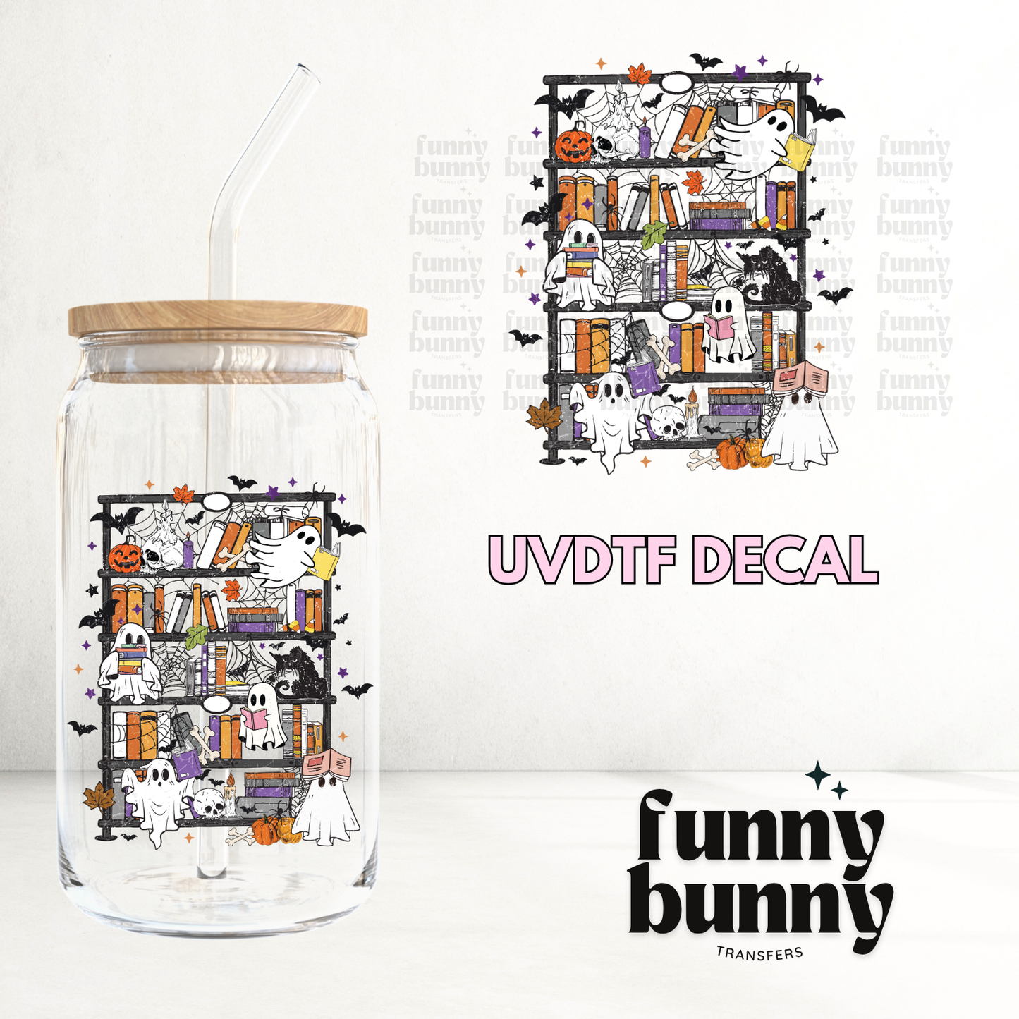 Haunted Bookshelf - UVDTF Decal