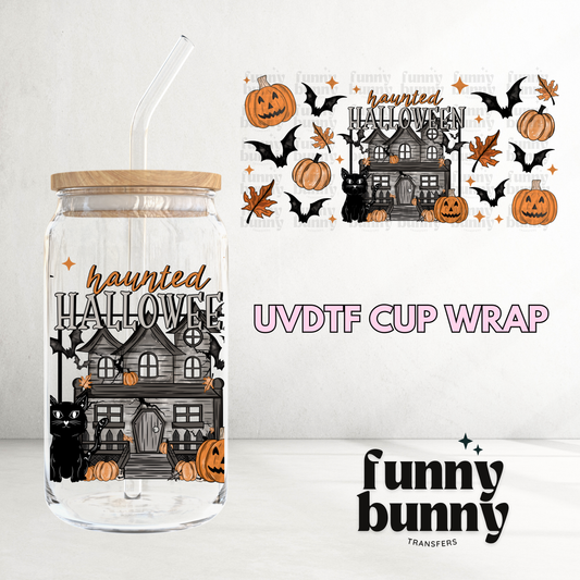 Haunted Hallow House- 16oz UVDTF Cup Wrap