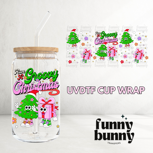 Have A Groovy Christmas - 16oz UVDTF Cup Wrap