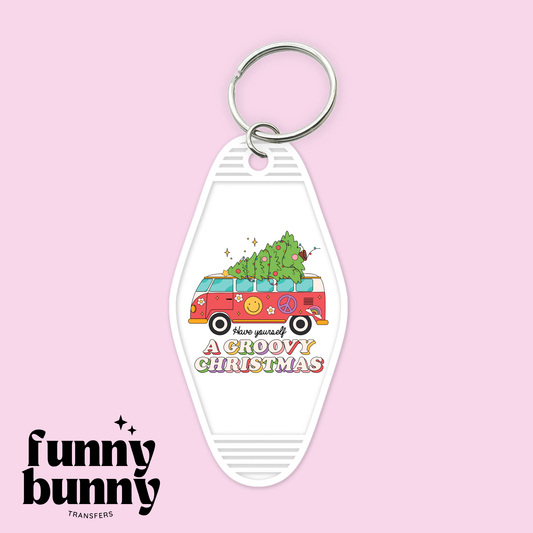 Have A Groovy Xmas - Motel Keychain