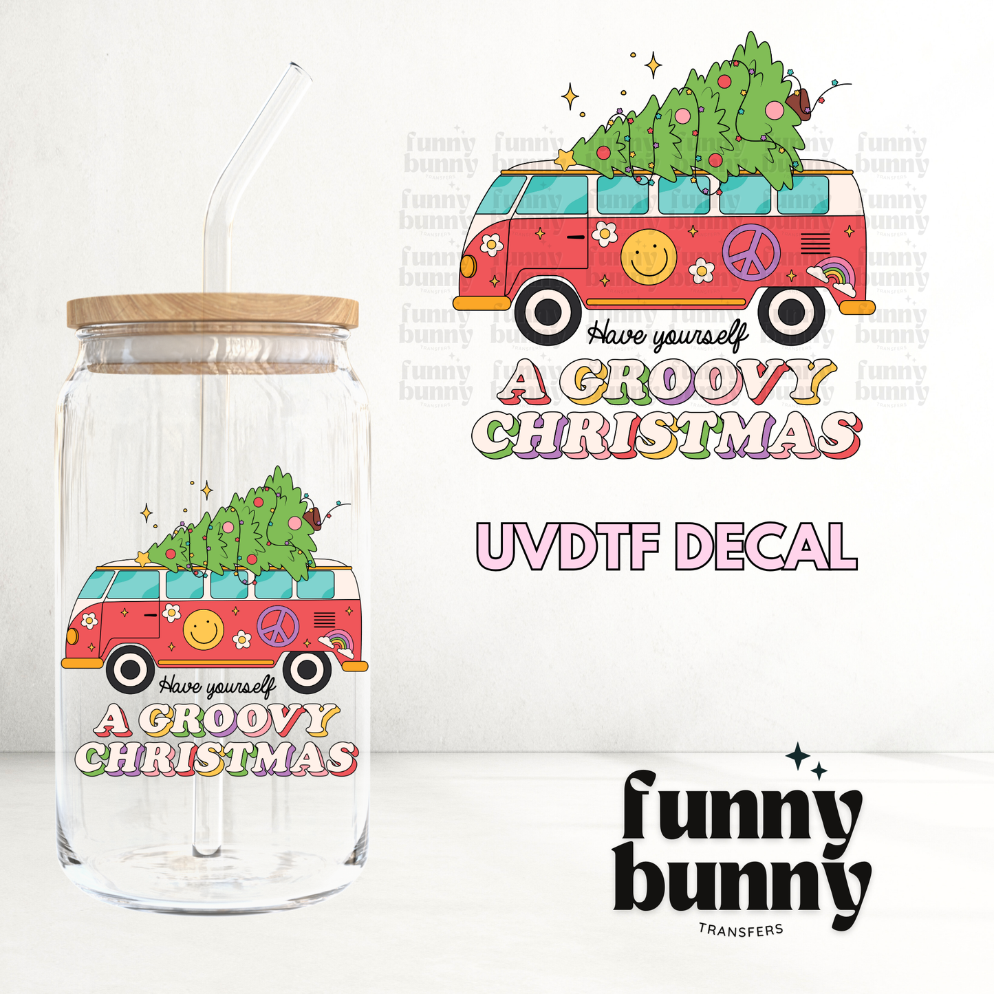 Have A Groovy Xmas - UVDTF Decal