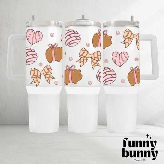 Heart Bows Conchas - 40oz UVDTF Tumbler Wrap