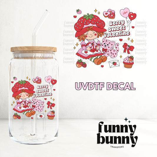 Heart Strawberry Girl - UVDTF Decal