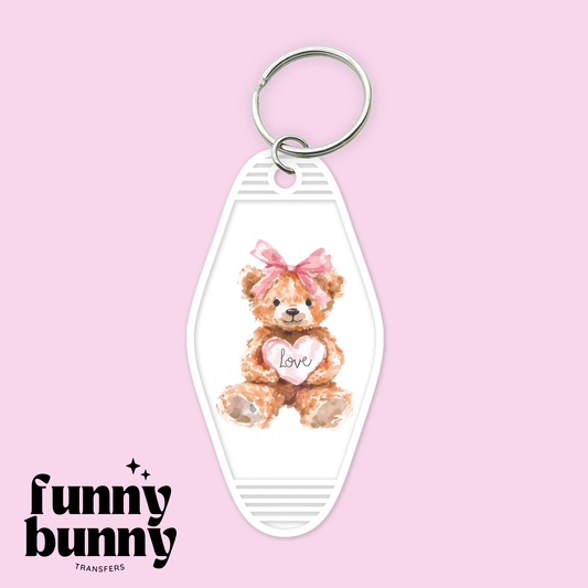 Heart Teddy - Motel Keychain