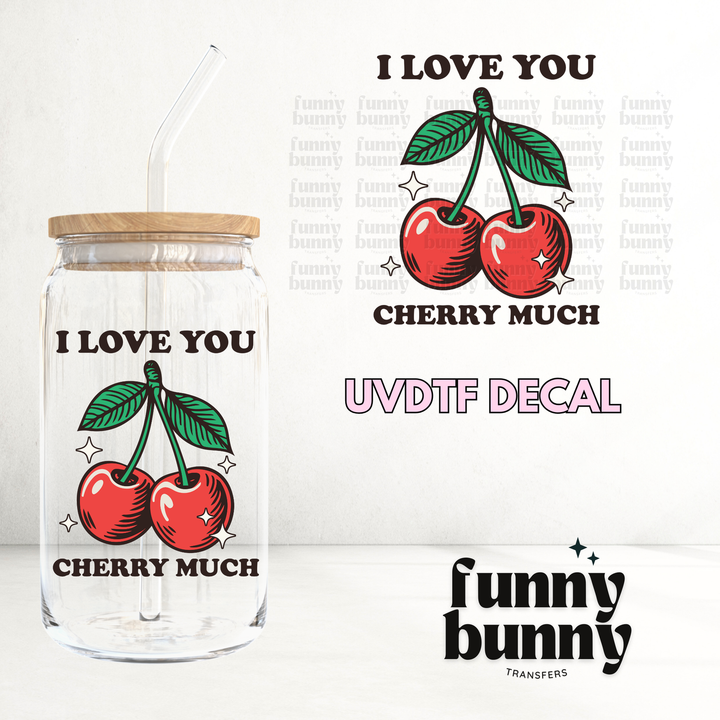 Heart You Cherries - UVDTF Decal