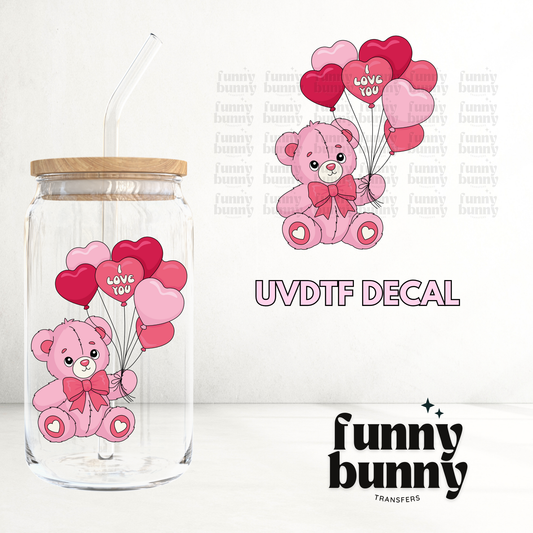 Heart You Pink Bear - UVDTF Decal