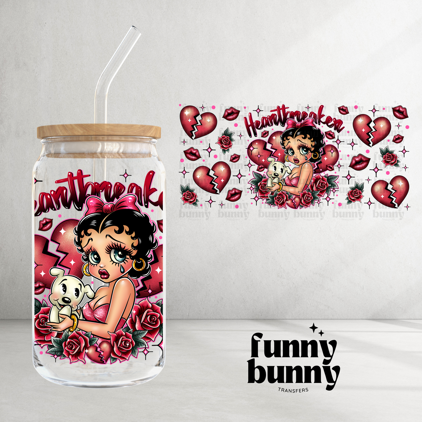 Heartbreaker - 16oz UVDTF Cup Wrap