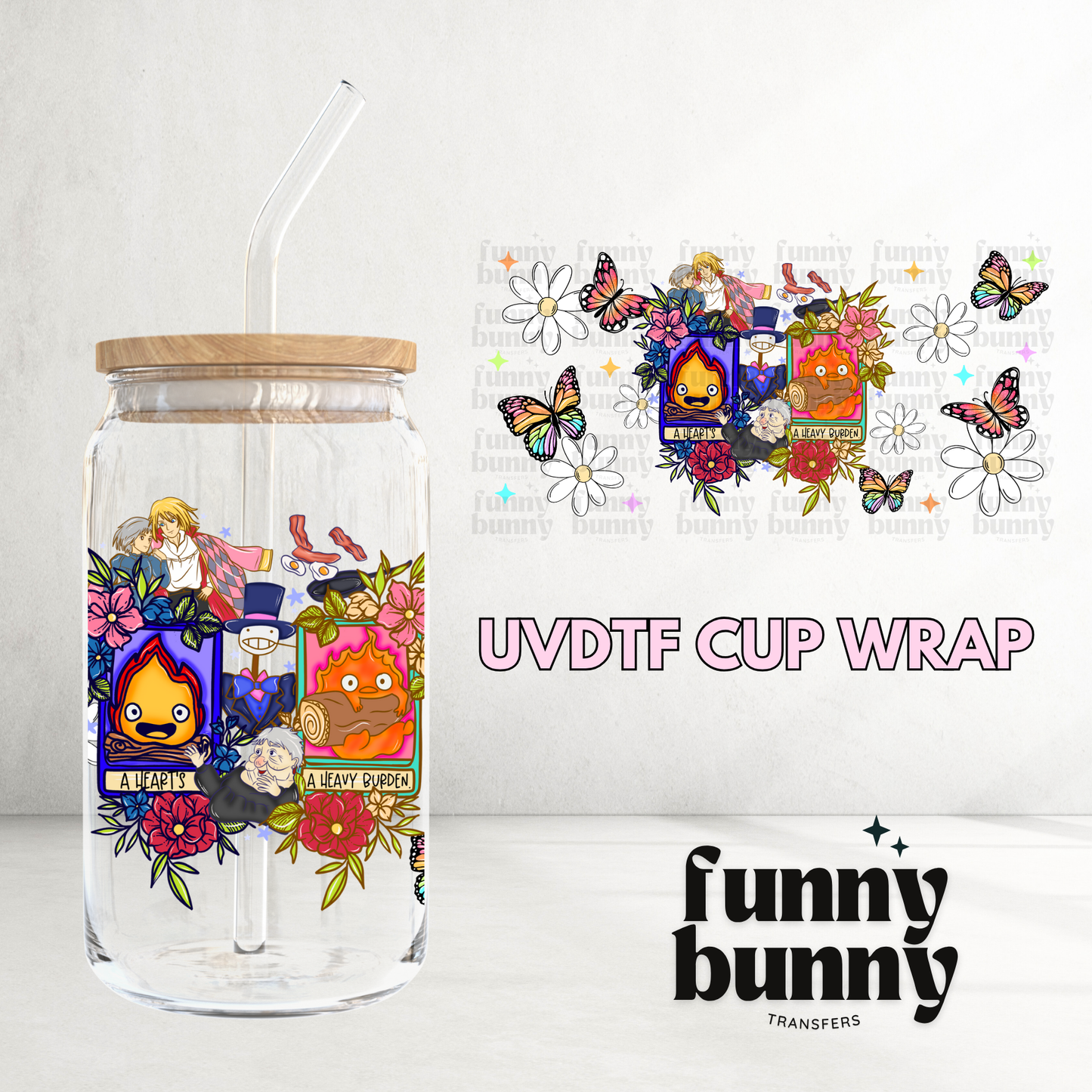 Hearts A Heavy Burden - 16oz UVDTF Cup Wrap
