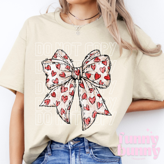 Hearts Bow - DTF Transfer