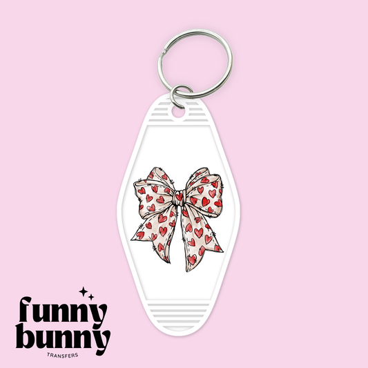 Hearts Bow - Motel Keychain