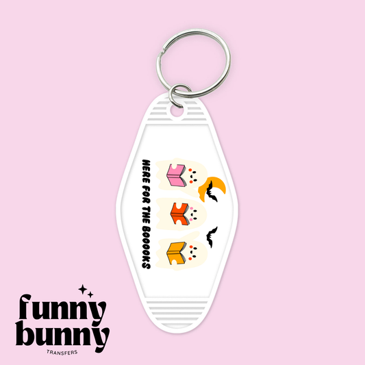 Here For The Booooks  - Motel Keychain
