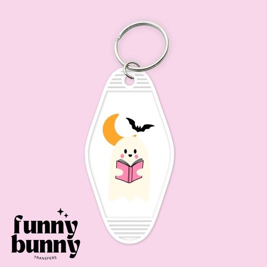 Here For The Booooks I  - Motel Keychain