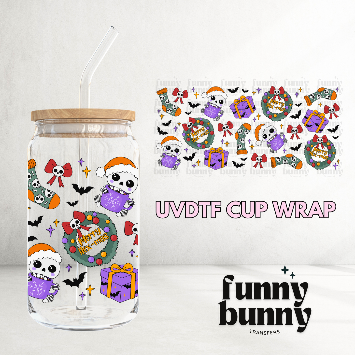 Hexmas - 16oz UVDTF Cup Wrap