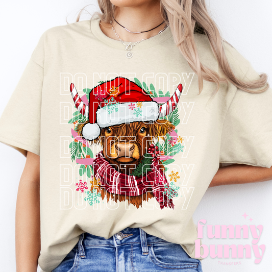 Highland Xmas Cow - DTF Transfer