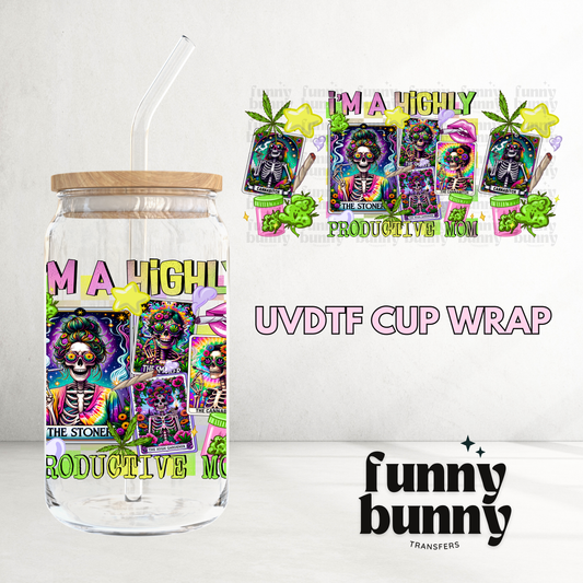 Highly Productive Mom - 16oz UVDTF Cup Wrap