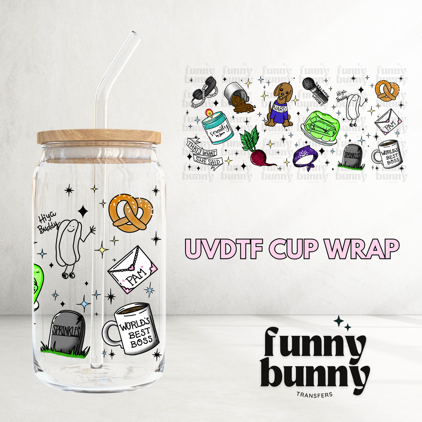 Hiya Buddy - 16oz UVDTF Cup Wrap