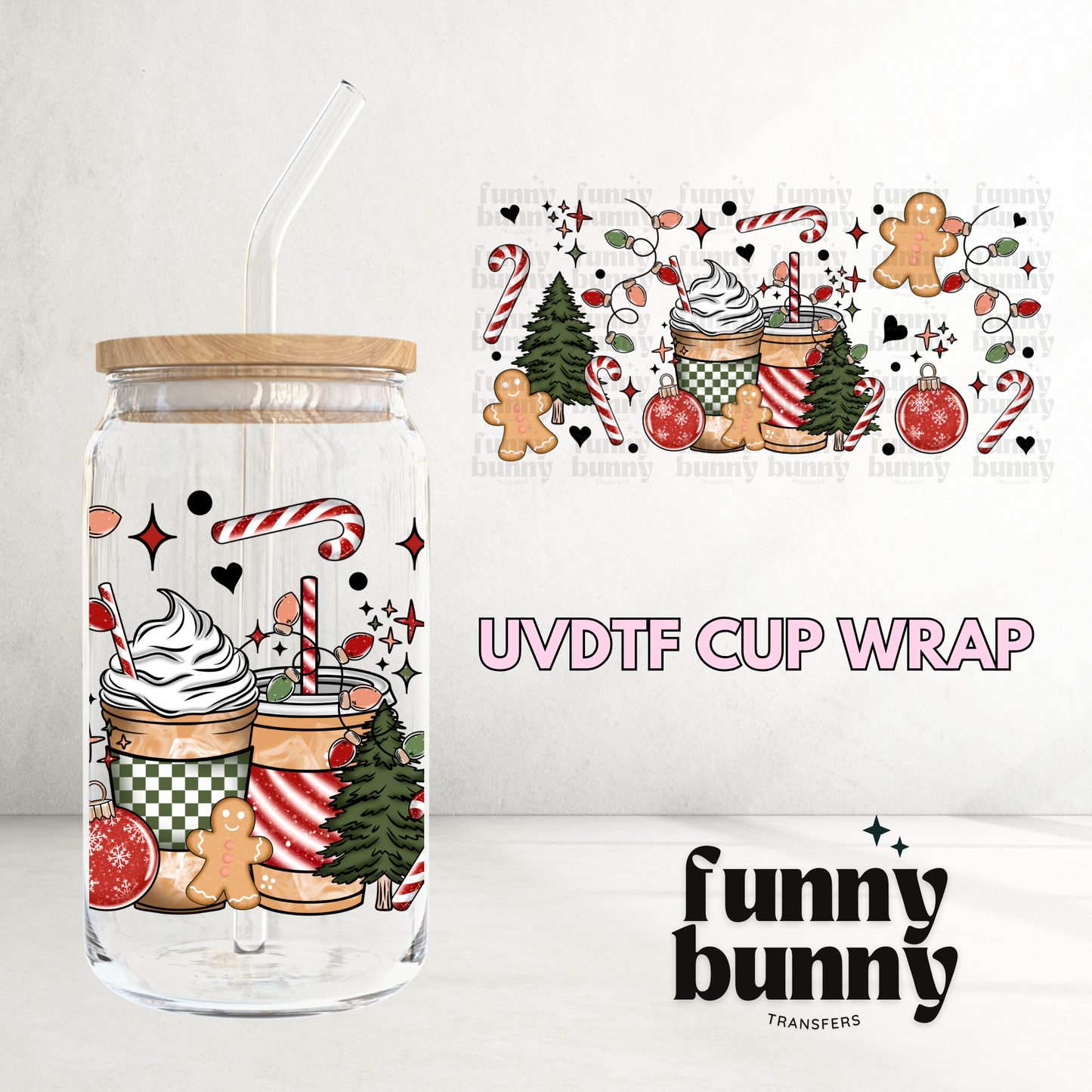 Holiday Coffee Feels - 16oz UVDTF Cup Wrap