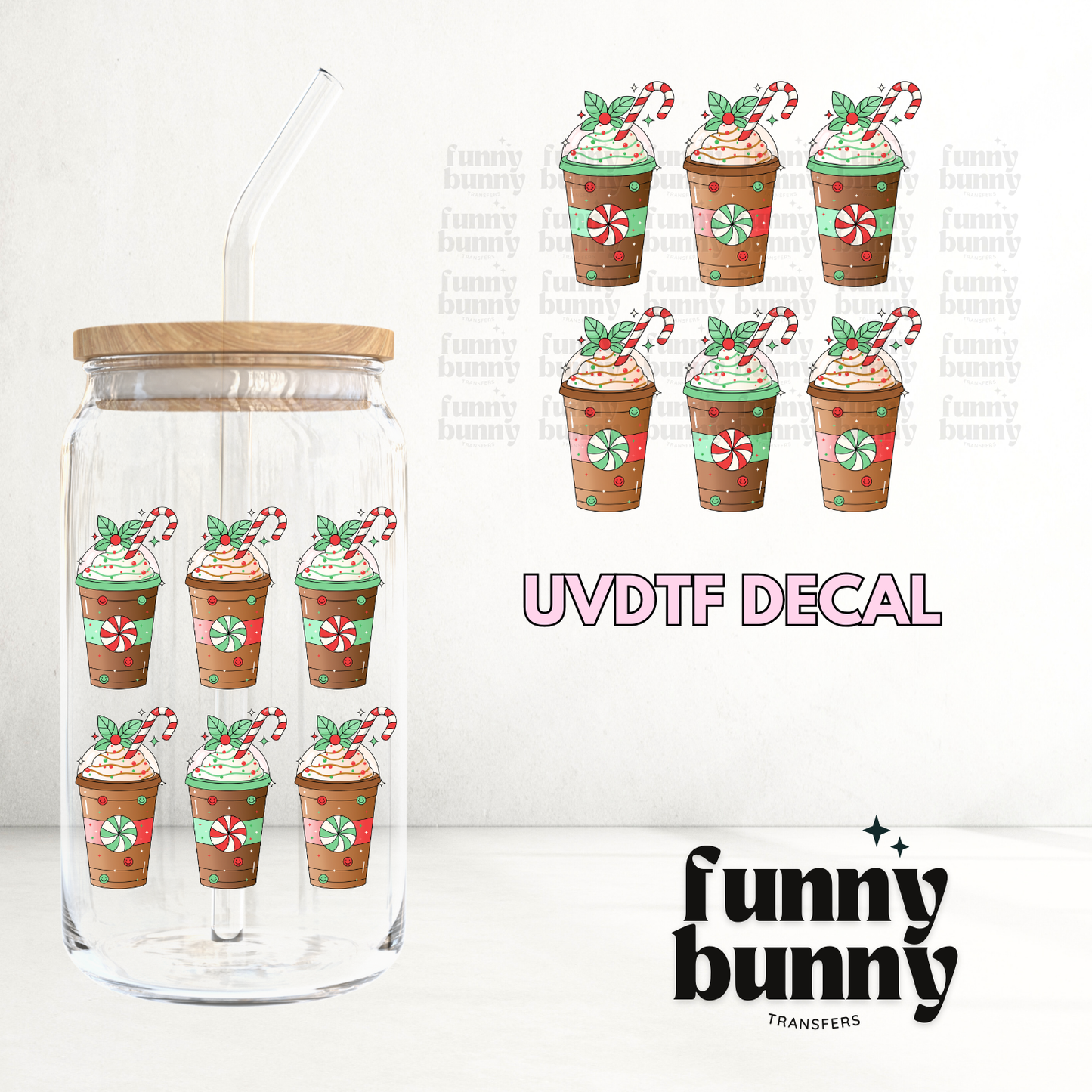 Holiday Cozy Lattes - UVDTF Decal