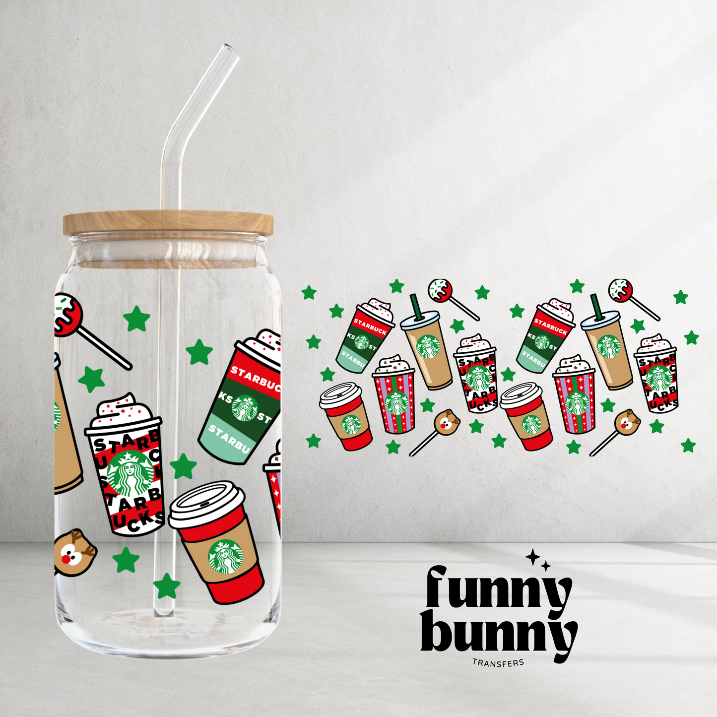 Holiday Pops & Drinks - 16oz UVDTF Cup Wrap  (EXCLUSIVE)