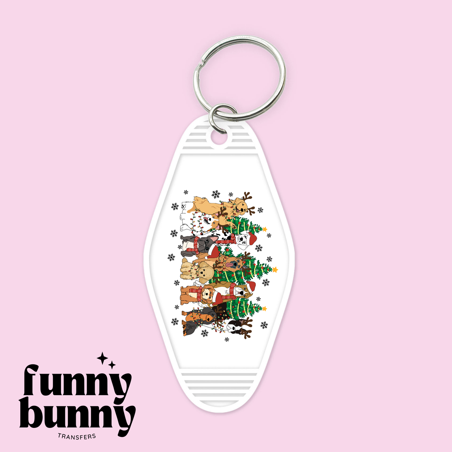 Holiday Puppy Crew - Motel Keychain