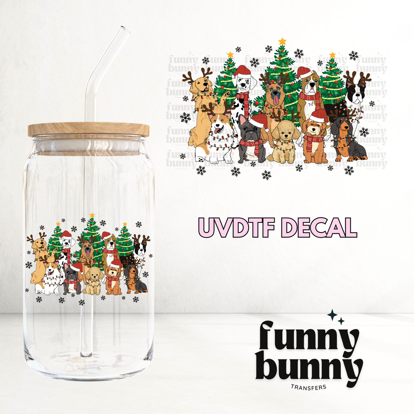 Holiday Puppy Crew - UVDTF Decal