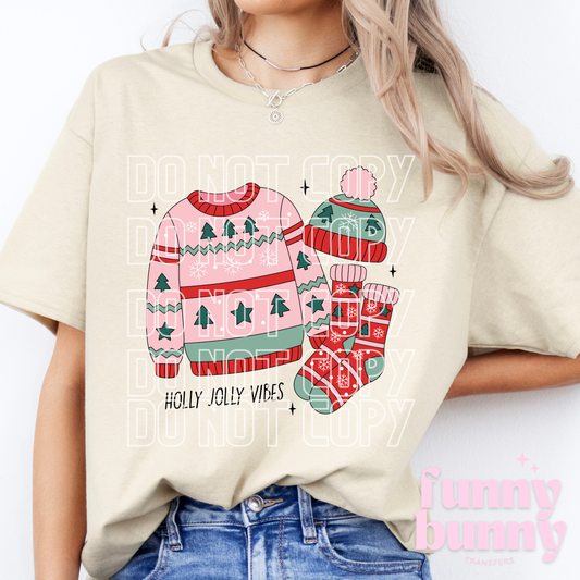 Holly Jolly Sweater - DTF Transfer