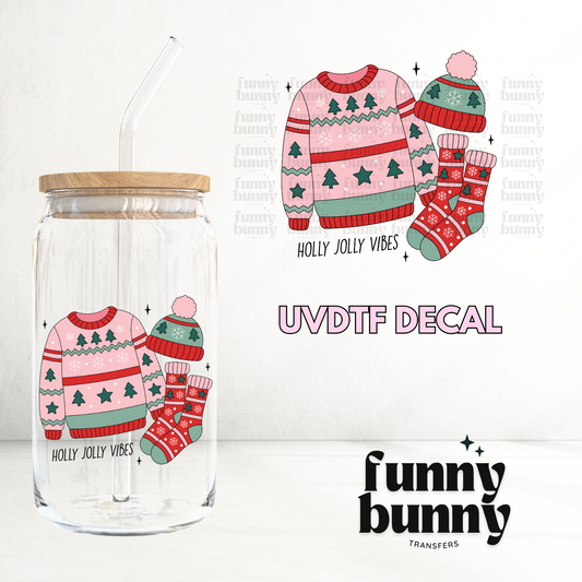 Holly Jolly Sweater - UVDTF Decal