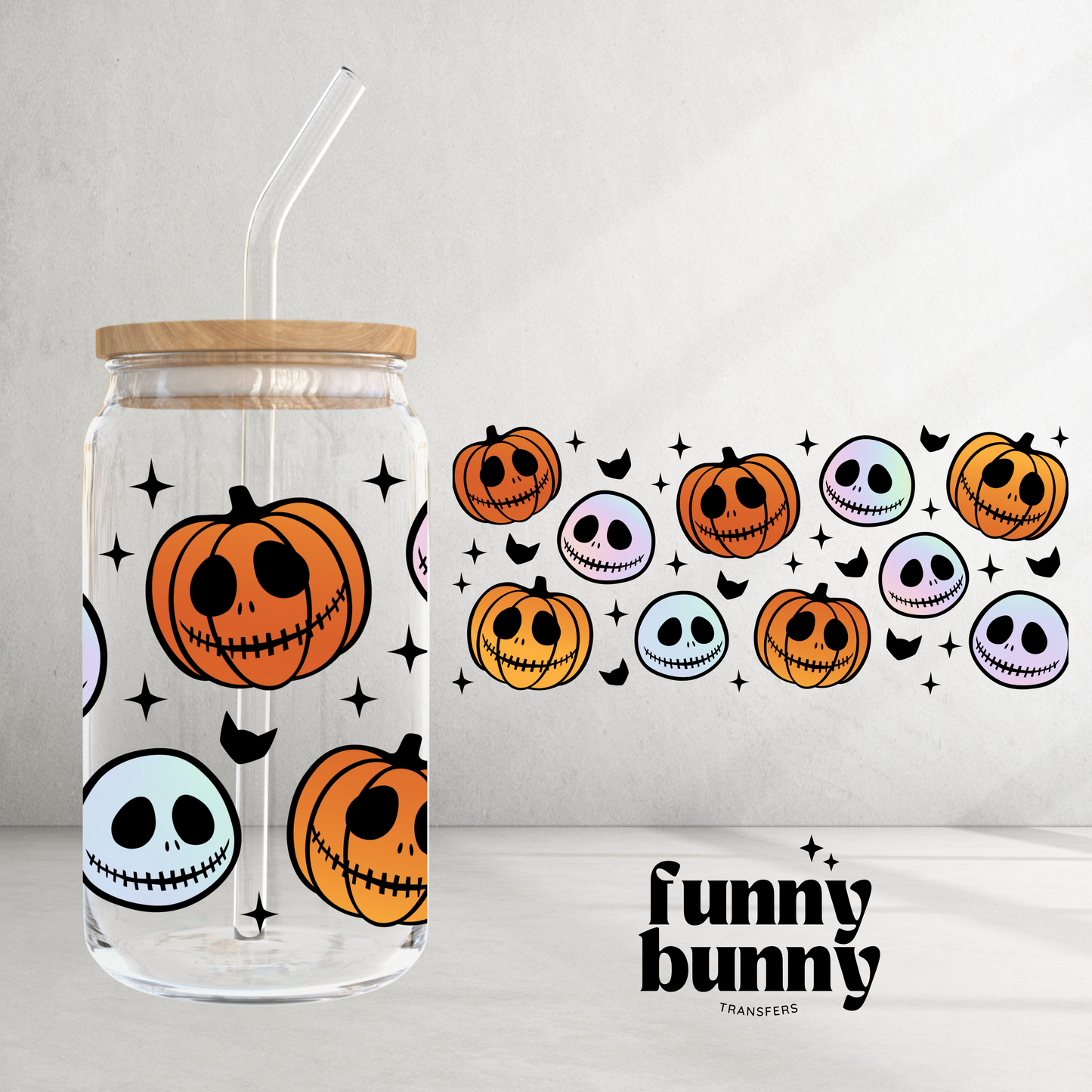 Holographic Pumpkins - 16oz UVDTF Cup Wrap