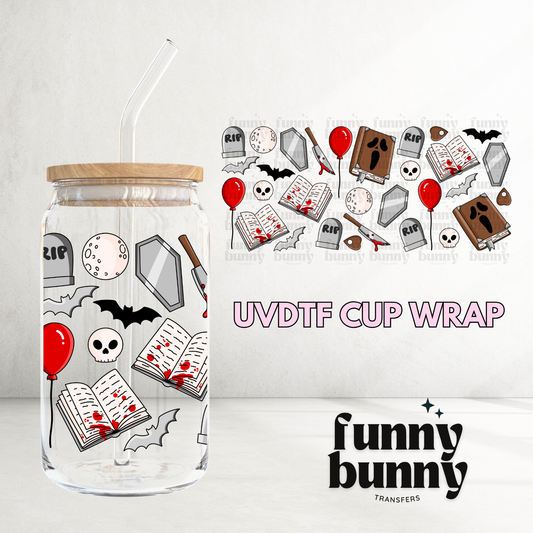 Horror Book Club 2.0 - 16oz UVDTF Cup Wrap