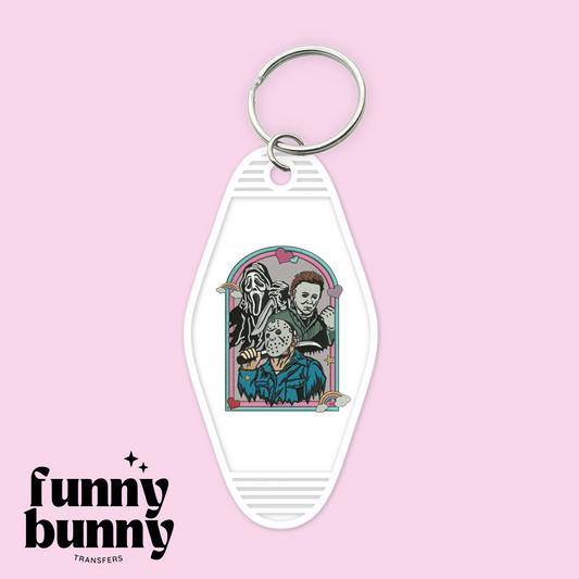 Horror Friends Embroidery - Motel Keychain