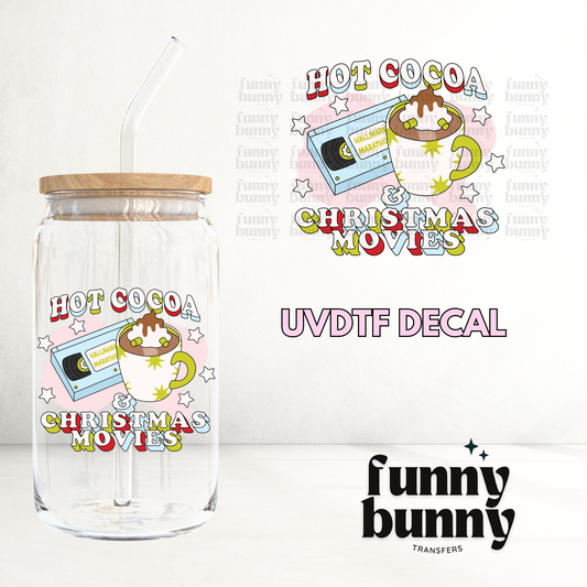 Hot Cocoa Xmas Movies - UVDTF Decal