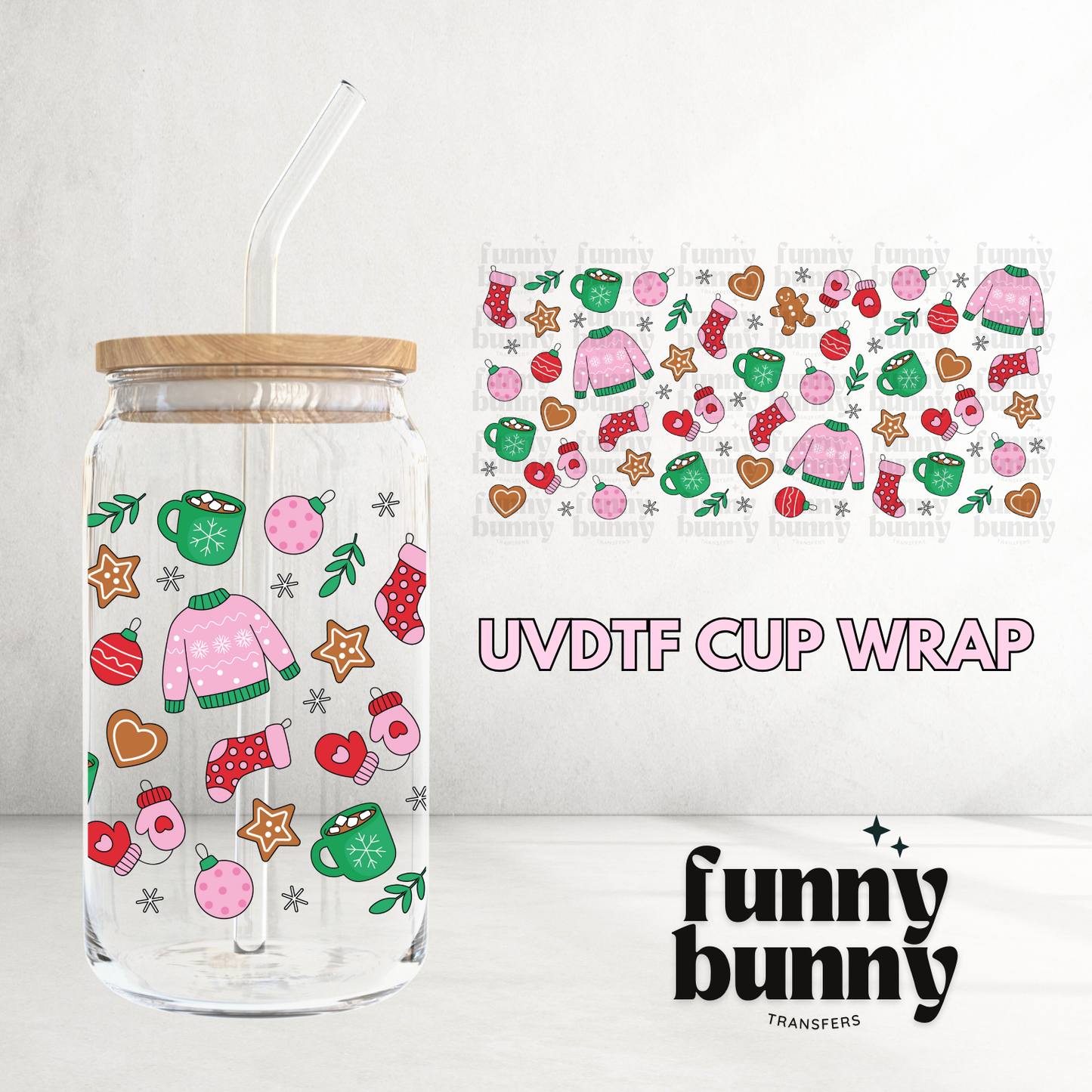 Hot Cocoa & Sweater Weather - 16oz UVDTF Cup Wrap