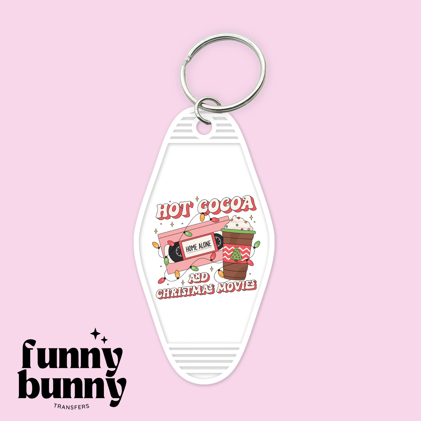 Hot Cocoa & Xmas Movies - Motel Keychain