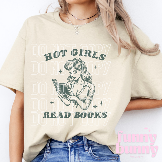 Hot Girl Read Books - DTF Transfer