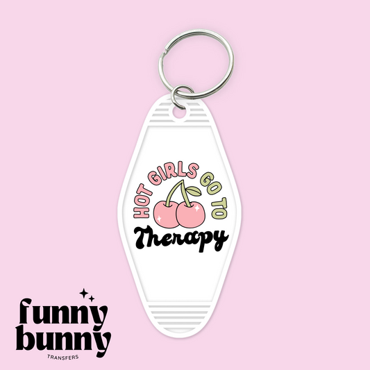 Hot Girls Go To Therapy Cherry - Motel Keychain