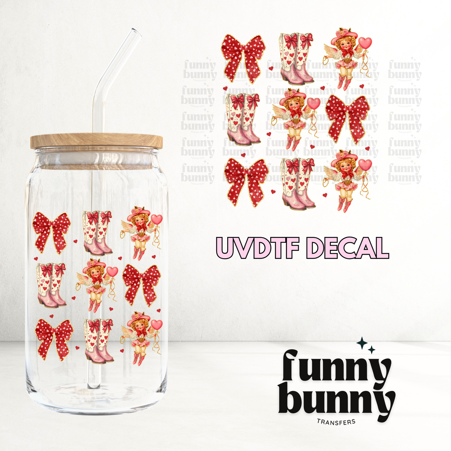 Howdy Cupid Bows - UVDTF Decal