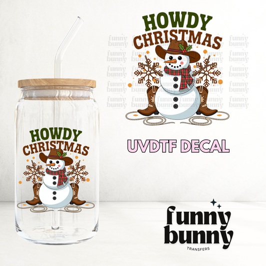 Howdy Snowman - UVDTF Decal