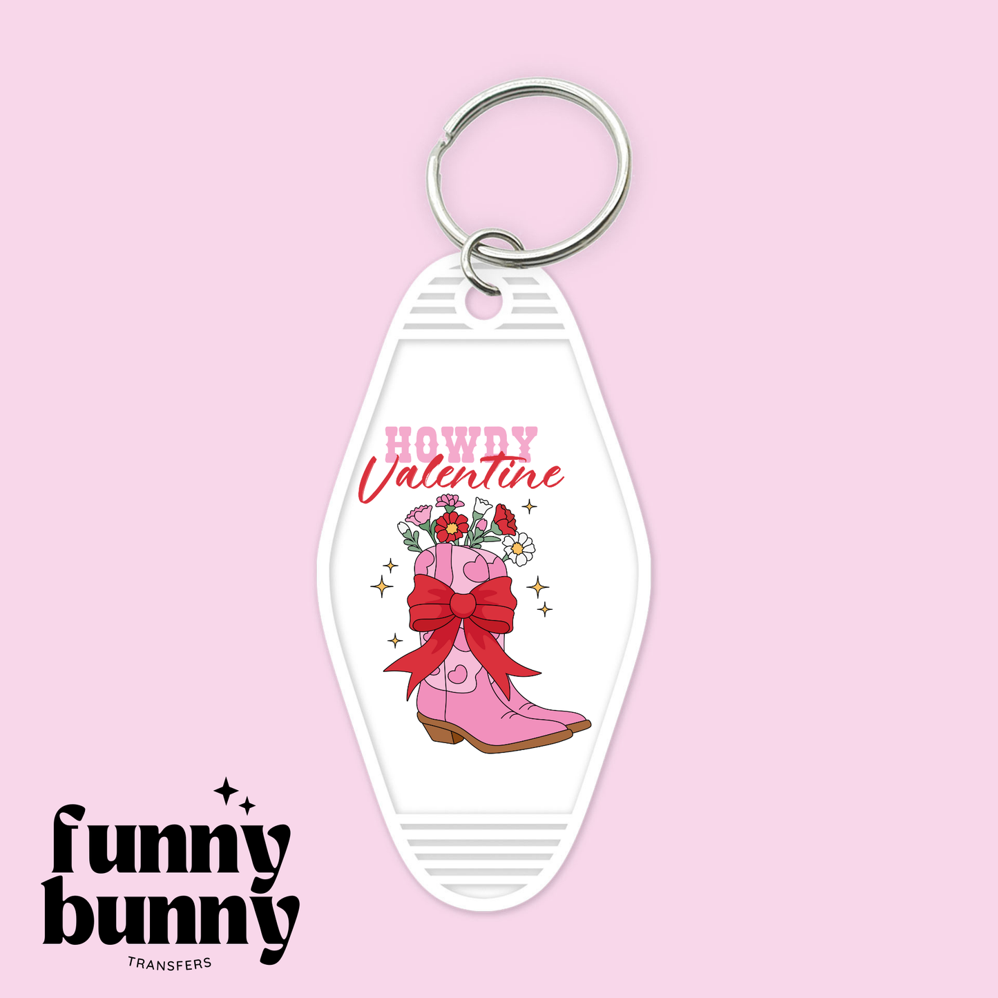 Howdy Vday Boots - Motel Keychain