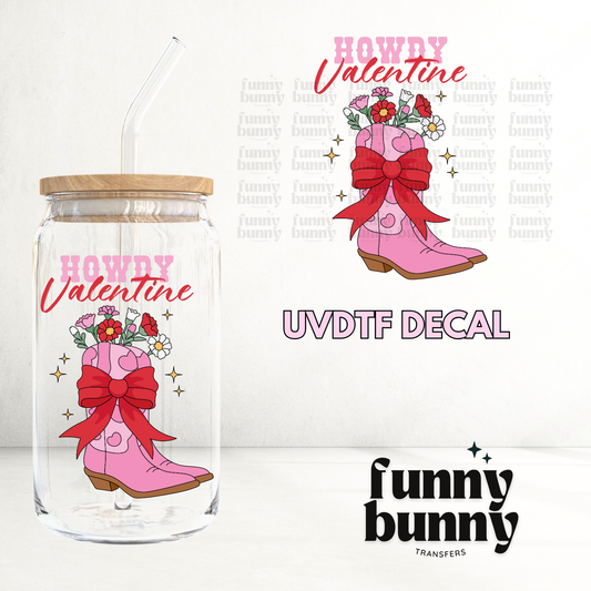 Howdy Vday Boots - UVDTF Decal