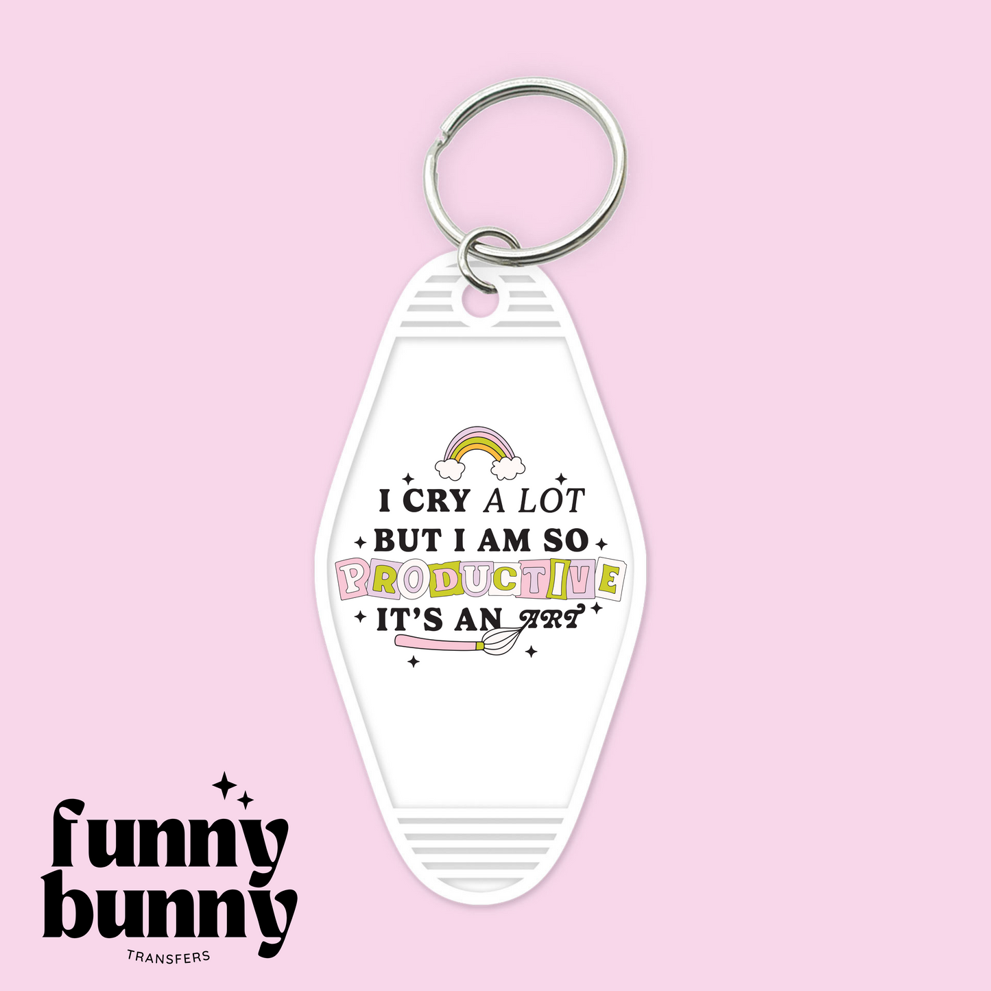 I Cry A Lot Retro - Motel Keychain