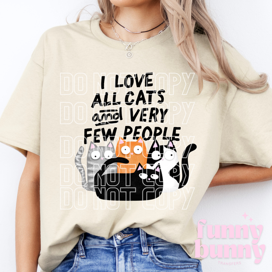 I Heart Cats & Few People - DTF Transfer